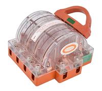 Interruttore di Sicurezza a Lama 4 Poli 100A AC380V con Custodia Trasparente e Indicatori LED - Affidabile per Circuiti di Sicurezza e Sistemi di Alimentazione Domestici e