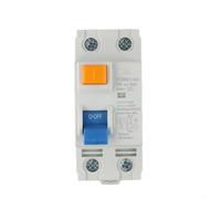 Interruttore di sicurezza differenziale 63a 10ma protezione perdite 2p 6ka 230v con schema di cablaggio chiaro per montaggio su guida DIN custodia bianca (16A)