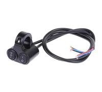 Interruttore di spegnimento moto Manubrio del motociclo in lega di alluminio Interruttore dell'altoparlante lampeggiatore faro controllo a doppio pulsante 2 scelte(A3)