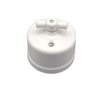 Interruttore di superficie in porcellana bianca, perfetto per qualsiasi ambiente. Supporta fino a 10 A e 250 V, unendo eleganza e praticità in ogni dettaglio. Ideale per la tua casa.