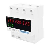 Interruttore di Trasferimento Automatico 100A, Protezione Sovratensione Trifase con Display LED a 4 Cifre per Inverter di Rete del Generatore Domestico