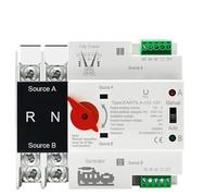 Interruttore di trasferimento automatico a doppia alimentazione 2P 4P 125A CA 110V 230V ATS PV Interruttori di selezione elettrica Alimentazione ininterrotta Din Rail(City Grid-City Grid,4P AC 220V)
