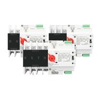 Interruttore di trasferimento automatico a doppia alimentazione ATS Din Rail 2P 3P 4P Interruttori selettori elettrici Alimentazione ininterrotta 63A 100A Mini(3P,125A)