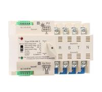 Interruttore di trasferimento automatico a doppia potenza per guida DIN 4P 63A 100A AC 220V ATS 1 pezzo (4P 100A, PV 110V)