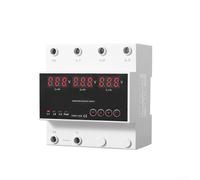 Interruttore di trasferimento automatico con protezione da sovratensione, 63 A, con 3 schermi di visualizzazione per la gestione della fonte di alimentazione di rete, generatore e inverter (110 V)