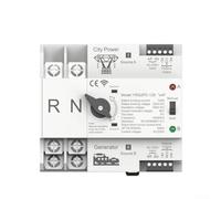 Interruttore di trasferimento automatico intelligente a doppia alimentazione, 125 A, con relè timer per ATS, AC 110 V/220 V/400 V, 50/60 Hz, materiale PC, danni elettrici di Forestalling (2P 125A 220V