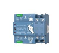 Interruttore di trasferimento automatico solare fotovoltaico Din Rail 2P Interruttore di trasferimento automatico a doppia alimentazione 63-125A Inverter solare 220V CA(2P 63A)