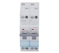 Interruttore di Trasferimento Manuale 2P 63A Montaggio su Guida DIN, Doppio Interruttore per Generatore di Corrente con Maniglia per Tensione Elettrica, Finestra Indicatore a 3 Colori