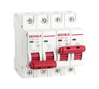 Interruttore di trasferimento manuale a doppia alimentazione 1P+1P 2P+2P Interruttore automatico di interblocco a doppia alimentazione 63A-125A 220V Din Rail MCB(100A,4P-4P)