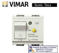 INTERRUTTORE DIFFERENZIALE 10A VIMAR IDEA BIANCO 16511.10.B.