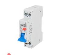 Interruttore differenziale 1P B 20A 30mA tipo AC con protezione da sovracorrente, ideale per installazioni elettriche sicure.