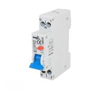 Interruttore differenziale 1P B 25A 30mA tipo AC, protezione da sovracorrente, ideale per sicurezza elettrica in residenze e negozi.