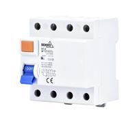 Interruttore differenziale AC 4P 25A 300mA, protegge da sovraccarichi e guasti a terra, ideale per la sicurezza elettrica nelle installazioni.