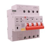 Interruttore Differenziale Magnetotermico Connesso Trifase 3P+N 32A, Tipo A Curva C 30mA / 0,03A, Misure Energia, Allarmi Configurabili, Icu 10kA, 380V 6 Moduli, App Tuya, RCBO WiFi con Display