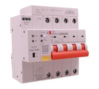Interruttore Differenziale Magnetotermico Connesso Trifase 3P+N 63A, Tipo A Curva C 30mA / 0,03A, Misure Energia, Allarmi Configurabili, Icu 10kA, 380V 6 Moduli, App Tuya, RCBO WiFi con Display