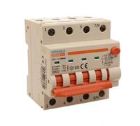 Interruttore Differenziale Magnetotermico Trifase 300mA Tipo A 25A B25, 4P Reali (NO 3P+N), Curva B 6kA 380V, Doppio Leva con Diagnostica Visiva, 4 Moduli DIN, Serie PL8M4