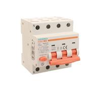 Interruttore Differenziale Magnetotermico Trifase 380V 40A C40, RCBO Tipo AC Curva C, 3P+N 6kA 30mA, 4 Moduli DIN, Serie PL8M4 Professionale Elettromagnetica