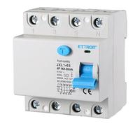Interruttore Differenziale Puro, 4P 4 Poli 30mA 6kA 380V, Salvavita Differenziale, Occupa 4 Moduli DIN, RCCB 4P 30mA C16 16A