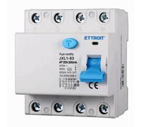 Interruttore differenziale puro Salvavita modulare 4P 25A 300mA 6KA 380V classe A Ettroit
