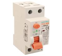 Interruttore Differenziale Puro Tipo B 300mA, Salvavita Type B 40A, RCCB 1P+N 10kA 220V, 2 Moduli DIN, Serie PR8HM Elettromagnetica, Certificato IEC61008-1