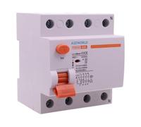 Interruttore Differenziale Selettivo Trifase 100mA 63A, RCCB Tipo S Classe A, 3P+N 10kA 0,1A, Ritardo 500ms, 4 Moduli DIN 380V AC, Certificato IEC61008-1, Serie PR8HM Elettromeccanico