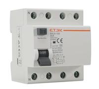 Interruttore differenziale superimmunizzato 4P 40A 300mA Tipo A - Protezione contro perdite e incendi - RCCB (3P+N) - Montaggio guida DIN - Telaio trifase