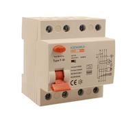 Interruttore Differenziale Tipo F-SI Super Immunizzato 380V, Salvavita Trifase 0,3A 25A, RCCB 3P+N 10kA 300mA, Occupa 4 Moduli Barra DIN