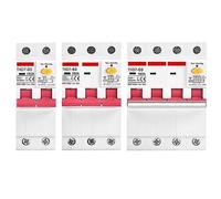 Interruttore differenziale trifase 3P 4P, protettore di dispersione 15mA 30mA RCBO 20A 25A 40A 80amp 230 400V Volt, sgancio automatico stretto, 1 pz(3P,32A 30MA)