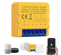 Interruttore dimmer a 2 vie, dimmer intelligente WiFi, controllo vocale/timer, conduttore neutro necessario, controller Wi-Fi per strisce LED, compatibile con Alexa e Google Home, app iOS Android