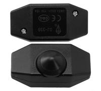 Interruttore dimmer in linea, confezione da 2 pezzi con manopola di controllo rotativa ON/OFF, dimmer LED per luci da 220 V, nessun cavo neutro richiesto, terminale di cablaggio integrato