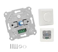 Interruttore dimmer LED 230 V con manopola, dimmer universale per lampade LED dimmerabili 5-200 W, interruttore della luce da incasso dimmerabile, dimmer, bianco, per camera da letto e soggiorno