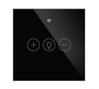 Interruttore dimmer WLAN per Smart WiFi, interruttore dimmer per Alexa per Google Home, touch screen, interruttore della luce da incasso, conduttore neutro, 1 via, dimmerabile, lampade LED Triac