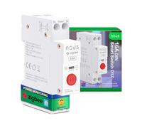 Interruttore DIN Zigbee Nous, Interruttore Intelligente da 16A con Monitoraggio Energetico, Compatibile con Zigbee2MQTT, Home Assistant, Alexa e Google Home, Telecomando App, Controllo Vocale