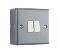 Interruttore Doppio A Due Vie Metallico Masterplug MSTMC542