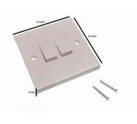 Interruttore Doppio A Muro 2 Gang 2 Vie Rocker Confezione Da 2