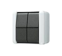 INTERRUTTORE DOPPIO JUNG Doppeltaster 839 W, 250 V, Impianti elettrici civili e industriali, Grigio