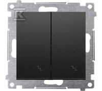 Interruttore doppio scala nero SIMON54 DW6/2.01/49