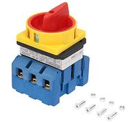 Interruttore Elettrico 3 Poli 80A / 100A, Selettore Rotativo Devitatore, Commutatore 2 Posizioni - Alta Resistenza, Protezione Antiscossa, Ideale per Impianti Fotovoltaici e (Tipo 2)