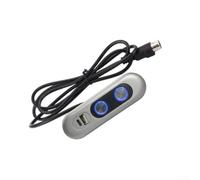 Interruttore elettrico reclinabile a 5 pin con porta di ricarica USB, compatibile con vari modelli di reclinabili per una comoda regolazione dell'ascensore e ricarica (grigio)
