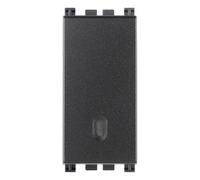 VIMAR 0R19000 Interruttore 1P serie Arké, 10 AX 250 V illuminabile, tasto sostituibile, max 100 W per lampade con alimentatore integrato (IEC 60669-1:2017), grigio