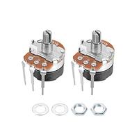 interruttore elettronico 2 pezzi WH138 Potenziometro con interruttore Resistenze variabili 1M Ohm Rotante a giro singolo Cono in pellicola di carbonio