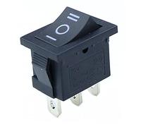 interruttore elettronico Interruttore a bilanciere 5PCS KCD1 Mini Nero 3 Pin / 6 Pin On/Off/On Interruttore a bilanciere AC 6A/250V10A/125V (Colore : 3 Pin Self Reset, Dimensioni : 10PCS) (Color : 3