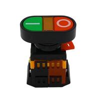 interruttore elettronico Interruttore a doppio pulsante con indicatore giallo a ripristino automatico 10A DC12V 1pz