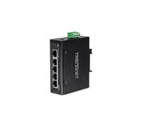 TRENDnet Switch industriale TI-E50, 5 porte Fast Ethernet RJ-45 guida DIN non gestito IP50