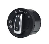 Interruttore Fari Auto Compatibile Con GOLF PLUS 2005-2014 PER SHARAN 2011 2012 2013 2014 2015 PER TRANSPORTER 2010-2015 Interruttore Fari Europeo Cromato 5ND941431A(B)