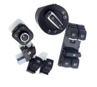 Interruttore Fari Auto Compatibile Con TIGUAN 2008-2014 PER SCIROCCO 2009 2010-2015 PER AMAROK 2013-2015 PER CADDY 2011 2012-2014 Interruttore Fari Europeo Cromato(D)
