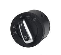 Interruttore Fari Europeo Cromato Compatibile Con Per Jetta 2006-2015 Per Golf 2004-2013 Per Passat 2006-2014 Manopola Luci Auto(B)