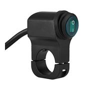 Interruttore Fari Moto, Interruttore ON/OFF Moto 12V, Manubrio Universale Impermeabile 22 mm Faro Moto Fendinebbia Interruttore Spot con Spia (Verde)