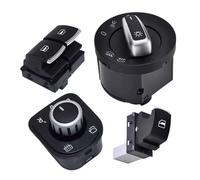 Interruttore Faro Auto Compatibile Con Eos Per Golf MK5 MK6 Per Passat B6 Per Polo 6R Faro Finestra Specchio Interruttore Pulsante 5K3959857 5ND941431A 5ND959565A 5ND959855(Set)