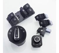 Interruttore Faro Auto Compatibile Con RABBIT 2006-2009 Per PASSAT Per JETTA Per TOURAN 2006-2015 Per GOLF 2004-2013 Interruttore Fari Europei Cromati 5ND941431A(C)